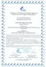 Certificate Pâte dentifrice Propolis sibérienne