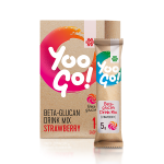 Yoo Go! Beta-glucan Drink Mix (Strawberry). Boisson non alcoolisée faible en calorie avec édulcorant, 70 g 500512